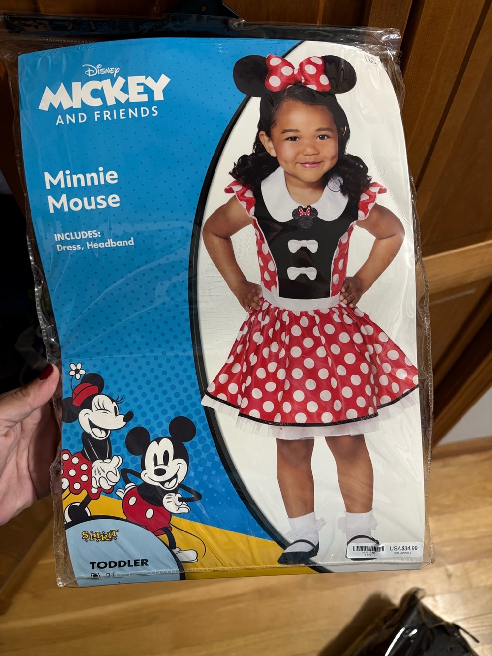 Disney Minnie Mouse Toddler Costume - Red, Black, White